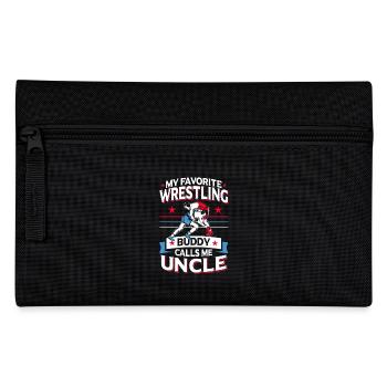 Wrestler Wrestling Buddy Calls Me Uncle - Pencil Case - black - Front
