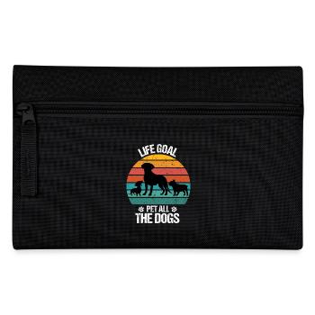 Dog Dog Dog Lover Dog Owner Retro Wau - Pencil Case - black - Front