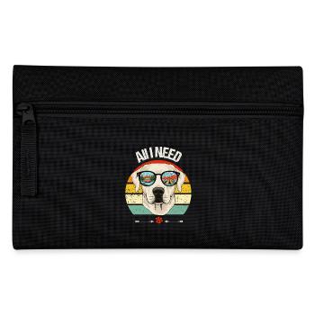 Camping Camper Labrador Dog Campsite Caravan - Pencil Case - black - Front
