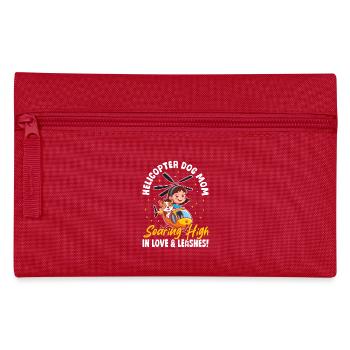 Helikopter-Hundemama Liebe & Leinen! Hundemama - Federtasche - Rot - Vorne