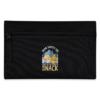 Camping Bear Attack Tip Hiking Camper - Pencil Case - black - Front
