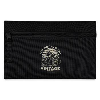 1976 Vintage Born Motorcycle Birthday Gift - Pencil Case - black - Front