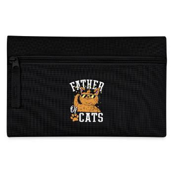 Cat Dad Sunglasses Cat Lover Dad - Pencil Case - black - Front