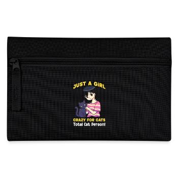 Only Girl Who Loves Cats Gifts - Pencil Case - black - Front