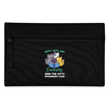 Math Cats Cat Lover Teacher Student - Pencil Case - black - Front