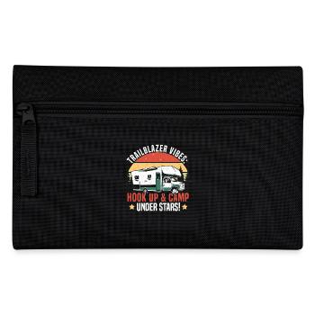 Nur Hier Für Das Camping Des Hook -Ups - Federtasche - Schwarz - Vorne