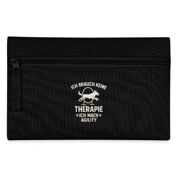 Hundesport Agility Hobby Hund Bewegung Spaß - Federtasche - Schwarz - Vorne