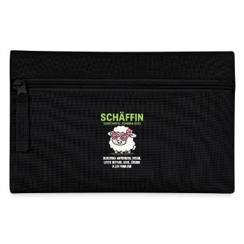 Schaf Spruch Schäffin Lustig Geschenkidee Schafe - Federtasche - Schwarz - Vorne