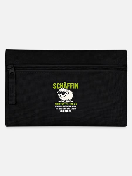 Schaf Spruch Schäffin Lustig Geschenkidee Schafe - Federtasche - Schwarz