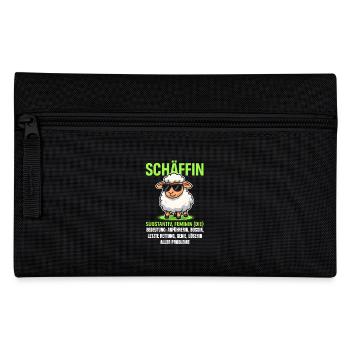 Schaf Spruch Schäffin Lustig Geschenkidee Schafe - Federtasche - Schwarz - Vorne