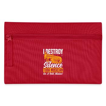 Wind Instruments Marching Band Tuba - Pencil Case - red - Front