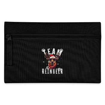 Christmas Motif Reindeer Xmas Team Reindeer - Pencil Case - black - Front