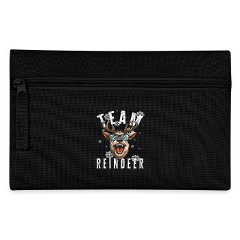 Christmas Motif Reindeer Xmas Team Reindeer - Pencil Case - black - Front