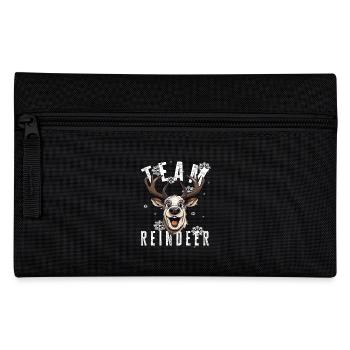 Christmas Motif Reindeer Xmas Team Reindeer - Pencil Case - black - Front