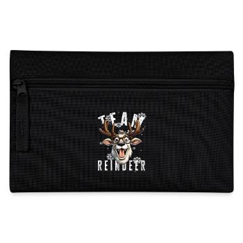 Christmas Motif Reindeer Xmas Team Reindeer - Pencil Case - black - Front