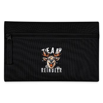 Christmas Motif Reindeer Xmas Team Reindeer - Pencil Case - black - Front
