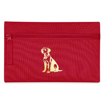 Silhouette de chien beagle - Trousse - rouge - Devant