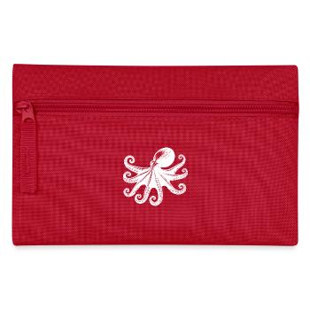 Grande pieuvre à huit bras - Trousse - rouge - Devant