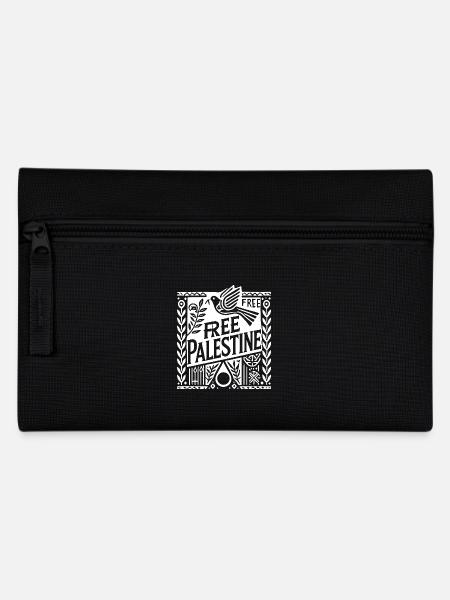 Free palestine - Federtasche - Schwarz