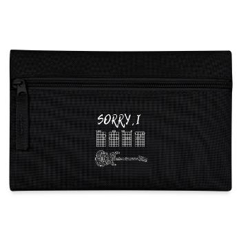 Sorry I-DGAF Funny Hidden Message Guitar Chords - Pencil Case - black - Front
