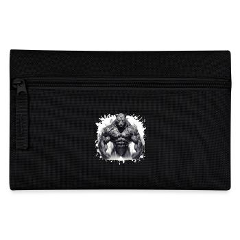Leopard Muskeln - Federtasche - Schwarz - Vorne