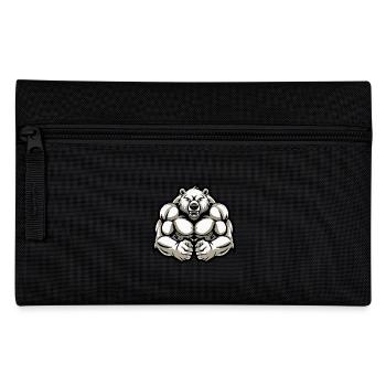 Polar Bear Muscles Bodybuilding Polar Bear - Pencil Case - black - Front