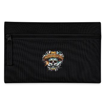 Mexican Skull Sombrero - Pencil Case - black - Front