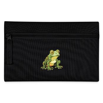 Frosch Tier - Federtasche - Schwarz - Vorne