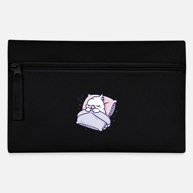 Cacatoès endormi Graphique de dessin animé mignon - Trousse - noir