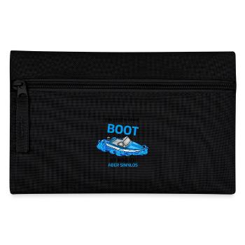 Boot See Sprüche Ostsee Ddr Nordsee Motorboot - Federtasche - Schwarz - Vorne