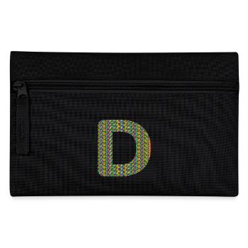 Buntes Herz D Design – Einzigartig & Stylisch! - Federtasche - Schwarz - Vorne