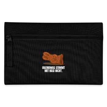 Schokoladenhase Ostern - Federtasche - Schwarz - Vorne