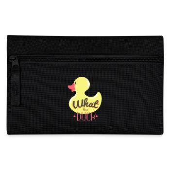 What the duck (fuck) - Ente, Typografie - Federtasche - Schwarz - Vorne