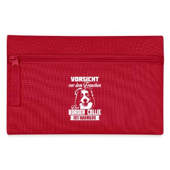 Border Collie - Pencil Case - red - Front