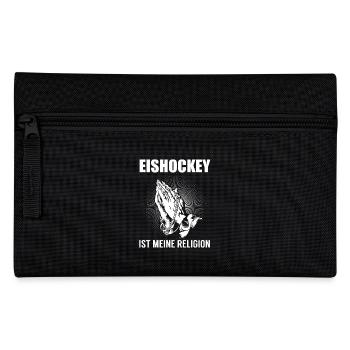 Eishockey - meine Religion - Federtasche - Schwarz - Vorne