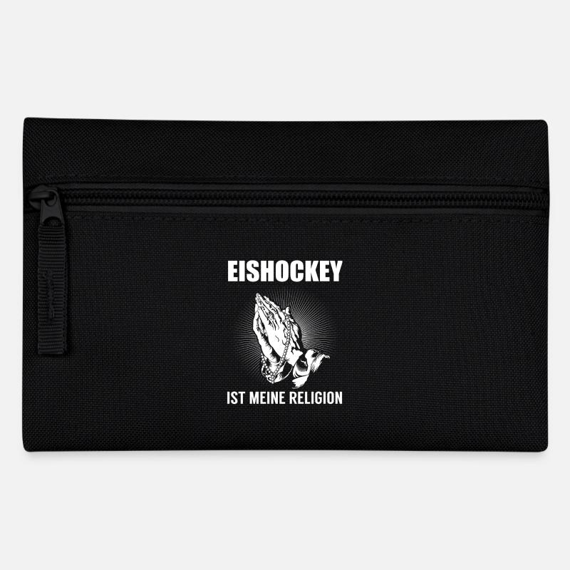 Eishockey - meine Religion - Federtasche - Schwarz