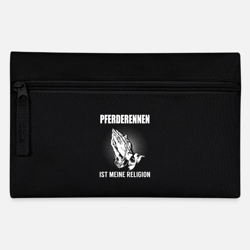 Horse racing - my religion - Pencil Case - black