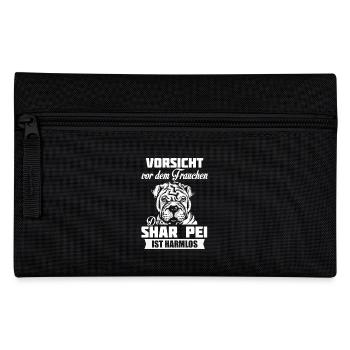 Vorsicht - Shar Pei - Federtasche - Schwarz - Vorne