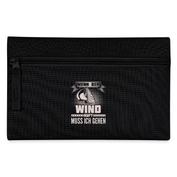 Segeln - Wind ruft - Ich muss gehen - Federtasche - Schwarz - Vorne