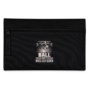 Fussball - Ball ruft - Ich muss gehen - Federtasche - Schwarz - Vorne