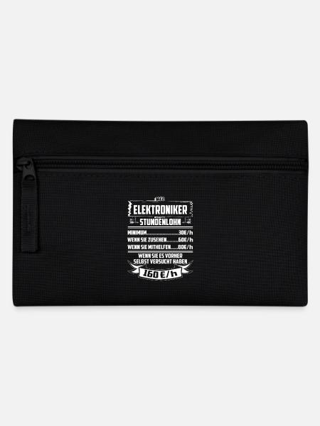 Elektroniker Stundenlohn - Federtasche - Schwarz