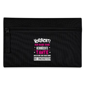 Verrückte Tante - Federtasche - Schwarz - Vorne