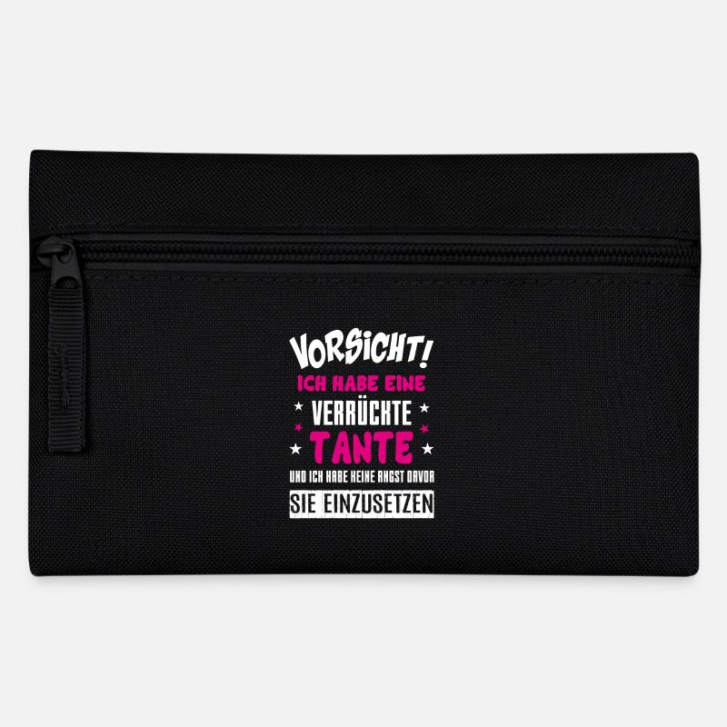 Verrückte Tante - Federtasche - Schwarz