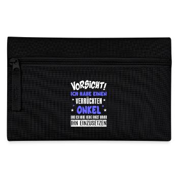Verrückter Onkel - Federtasche - Schwarz - Vorne