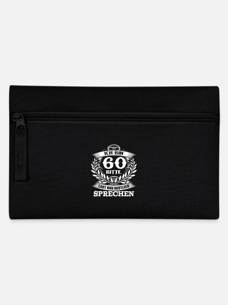 60. Geburtstag - Alt - Laut sprechen - DE - Federtasche - Schwarz