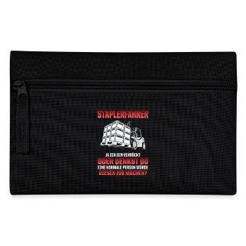 STAPLERFAHRER SPRUCH - Federtasche - Schwarz - Vorne