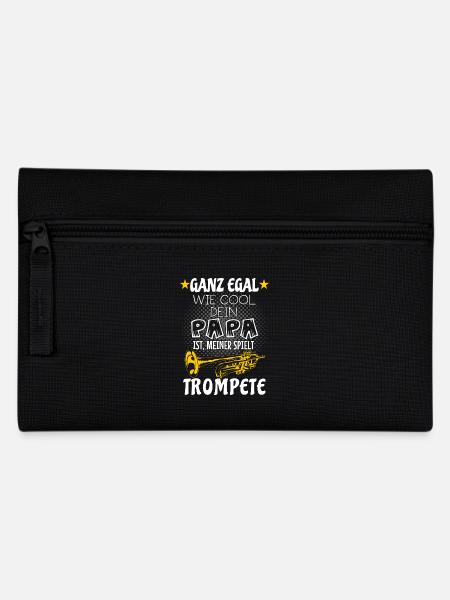 Trompete - Mein Papa spielt Trompete - T-Shirt - Federtasche - Schwarz