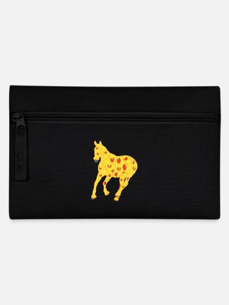 Pizza horse - Pencil Case - black