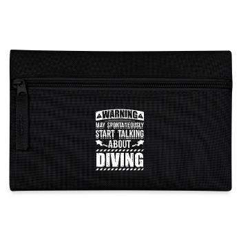 Funny Diving Diver Dive Shirt Warning May - Federtasche - Schwarz - Vorne