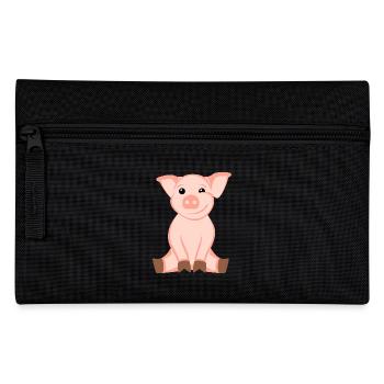 Schwein - Federtasche - Schwarz - Vorne